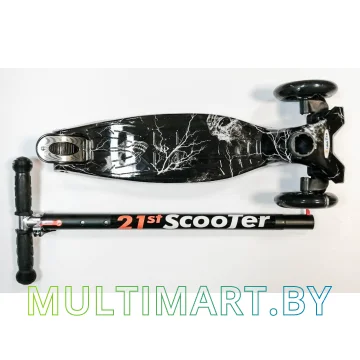 Самокат 21st Scooter Maxi K 036Z2 чёрный, светящиеся колёса